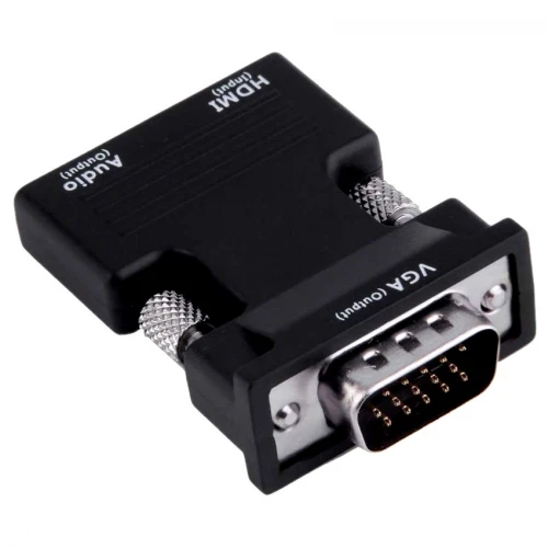 Konwerter HDMI Żeński na VGA D-Sub Męski + 3.5mm Audio