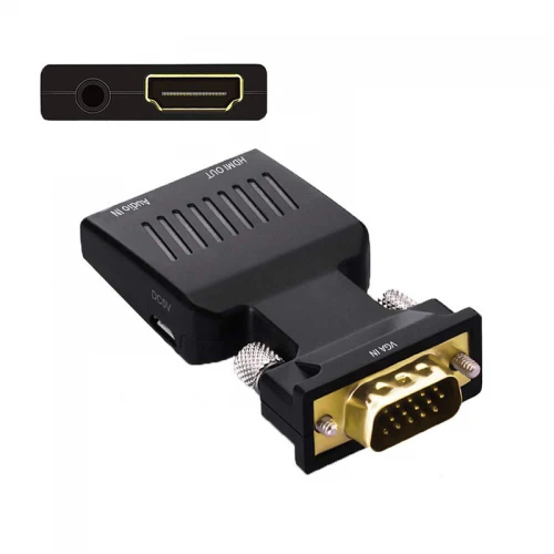 Konwerter VGA D-Sub Męski na HDMI Żeński