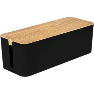 Pojemnik na kable, przewody, listwy zasilające Kabel Box One Large Drewno Czarny