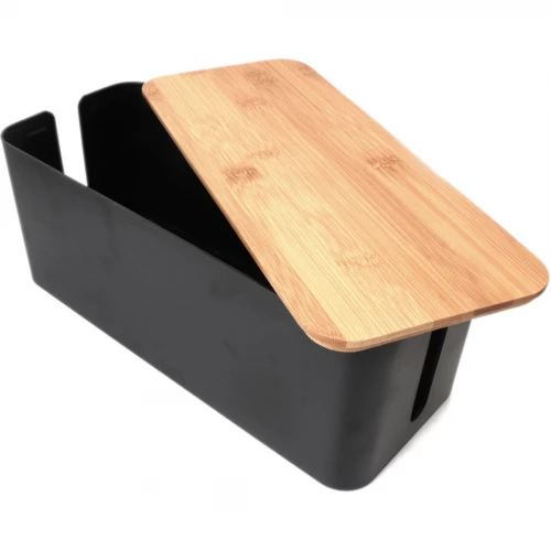 Pojemnik na kable, przewody, listwy zasilające Kabel Box One Large Drewno Czarny