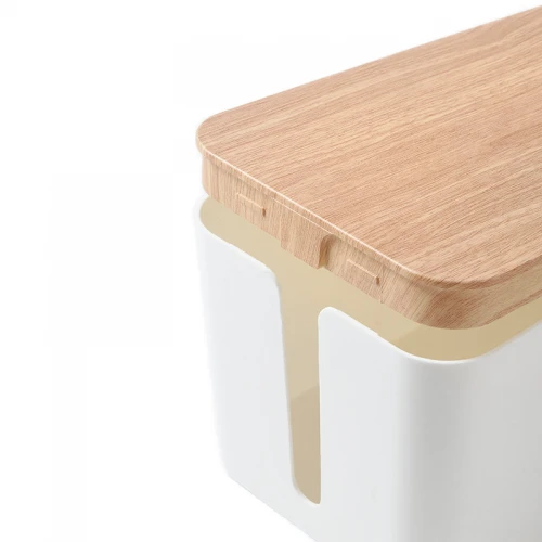 Pojemnik na kable, przewody, listwy zasilające Kabel Box One Large Drewno Biały