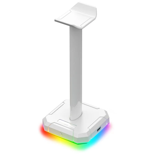 Stojak na słuchawki Redragon HA300 Scepter Pro RGB White + HUB USB