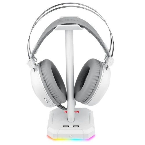 Stojak na słuchawki Redragon HA300 Scepter Pro RGB White + HUB USB