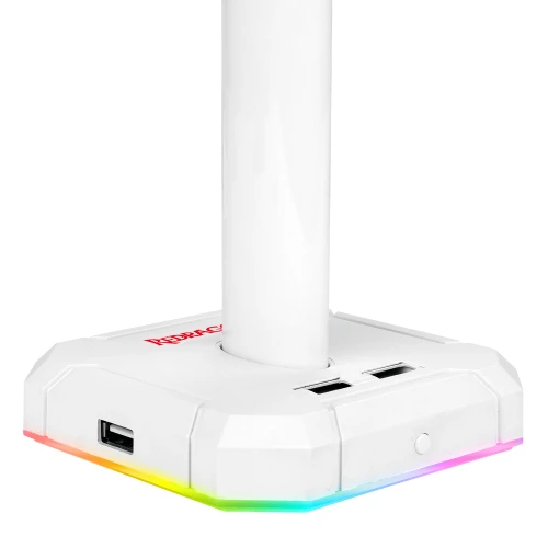 Stojak na słuchawki Redragon HA300 Scepter Pro RGB White + HUB USB