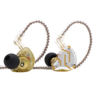 Słuchawki KZ ZS10 Pro z mikrofonem Złote