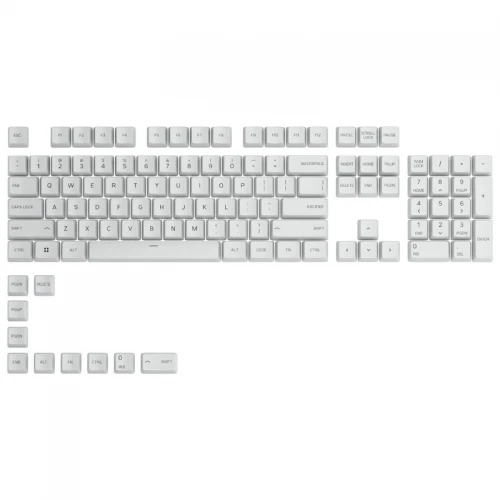 Keycapy nakładki Glorious GPBT Arctic White 114szt 