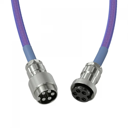 Kabel do klawiatury Glorious Coiled Cable Nebula Purple (USB-C do USB-A) 1.37m