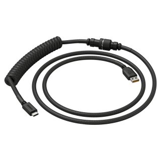 Kabel do klawiatury Glorious Coiled Cable Phantom Black (USB-C do USB-A) 1.37m