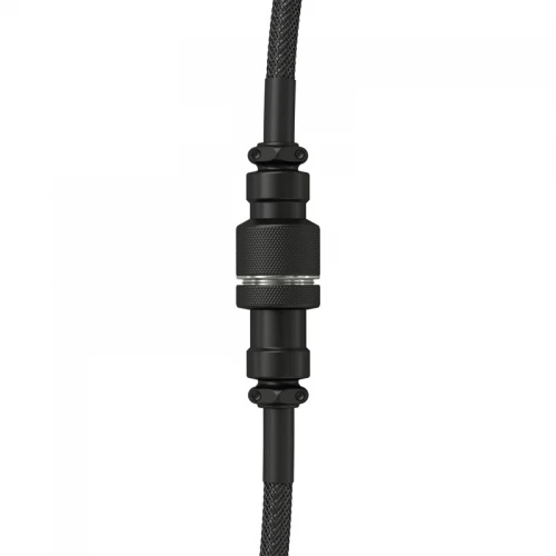 Kabel do klawiatury Glorious Coiled Cable Phantom Black (USB-C do USB-A) 1.37m