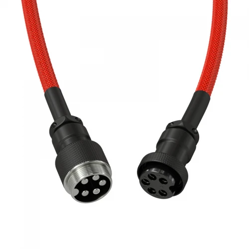 Kabel do klawiatury Glorious Coiled Cable Crimson Red (USB-C do USB-A) 1.37m