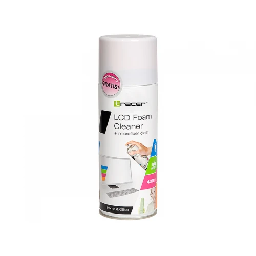 Pianka do czyszczenia monitorów LCD Tracer 400ml + ściereczka