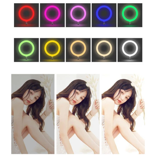 Lampa LED RGB MOZOS Pierścieniowa 26cm (Ring)