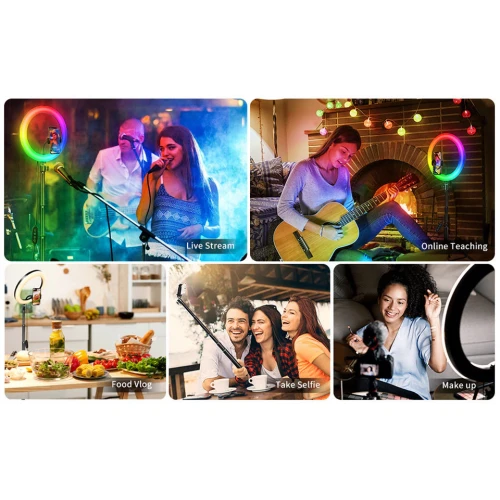 Lampa LED RGB MOZOS Pierścieniowa 26cm (Ring)