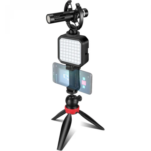 Zestaw do vlogów MOZOS VLK1 KIT Lampa, Statyw, Mikrofon