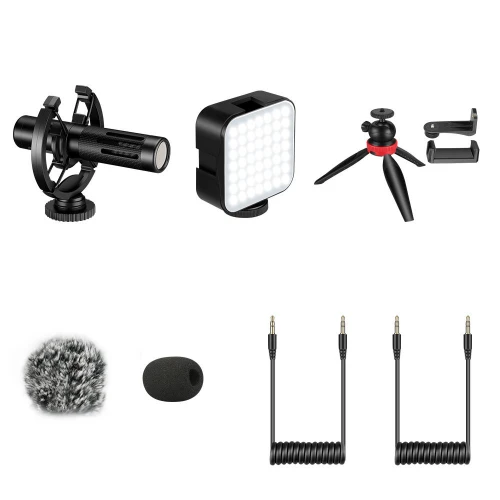 Zestaw do vlogów MOZOS VLK1 KIT Lampa, Statyw, Mikrofon