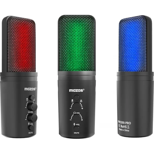 Zestaw MOZOS PM1000-PRO USB Mikrofon, Statyw, Pop-Filtr, Koszyk