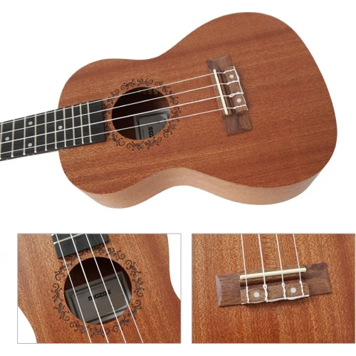 Ukulele sopranowe MOZOS Gecko + akcesoria