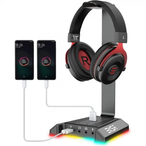 Stojak na słuchawki OneOdio Eksa W1 RGB + Karta Dźwiękowa