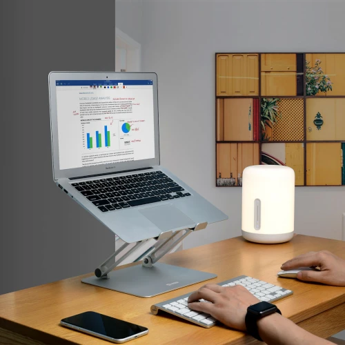 Aluminiowa podstawka pod laptopa MOZOS LS-2 Silver