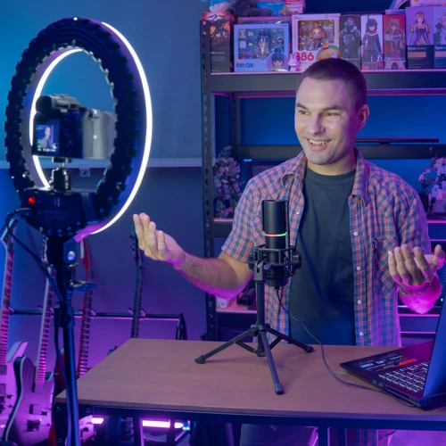Mikrofon Streamplify MIC RGB Tripod