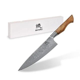 Nóż kuchenny ze stali damasceńskiej Shiori 撓  Sifu by Jakub Suchta