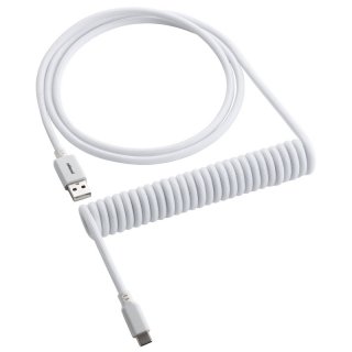 Kabel do klawiatury CableMod Classic Coiled Cable Glacier White (USB-C do USB-A) 1.5m