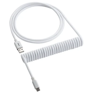 Kabel do klawiatury CableMod Classic Coiled Cable Glacier White (USB-C do USB-A) 1.5m