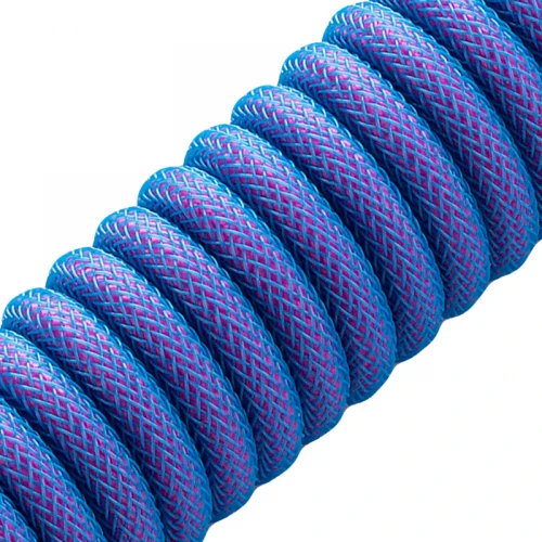 Kabel do klawiatury CableMod Classic Coiled Cable Galaxy Blue (USB-C do USB-A) 1.5m