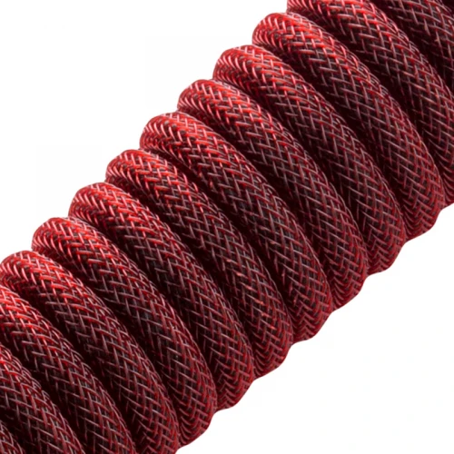 Kabel do klawiatury CableMod Classic Coiled Cable Republic Red (USB-C do USB-A) 1.5m