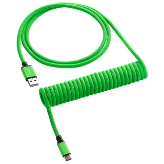 Kabel do klawiatury CableMod Classic Coiled Cable Viper Green (USB-C do USB-A) 1.5m