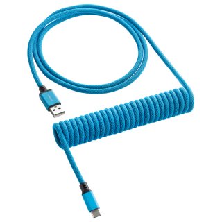 Kabel do klawiatury CableMod Classic Coiled Cable Spectrum Blue (USB-C do USB-A) 1.5m