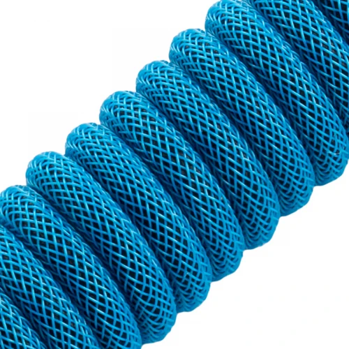 Kabel do klawiatury CableMod Classic Coiled Cable Spectrum Blue (USB-C do USB-A) 1.5m