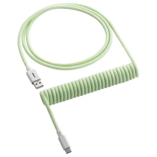 Kabel do klawiatury CableMod Classic Coiled Cable Lime Sorbet (USB-C do USB-A) 1.5m