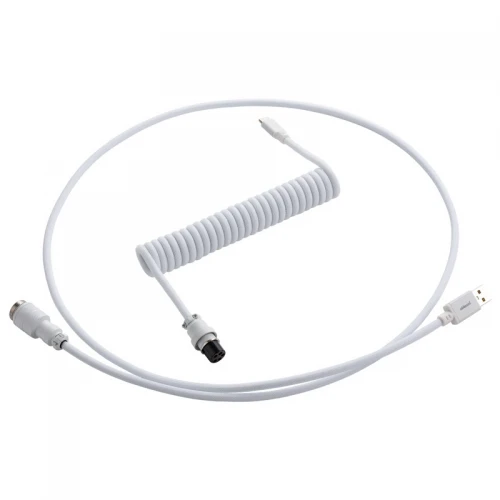 Kabel do klawiatury CableMod Pro Coiled Cable Glacier White (USB-C do USB-A) 1.5m