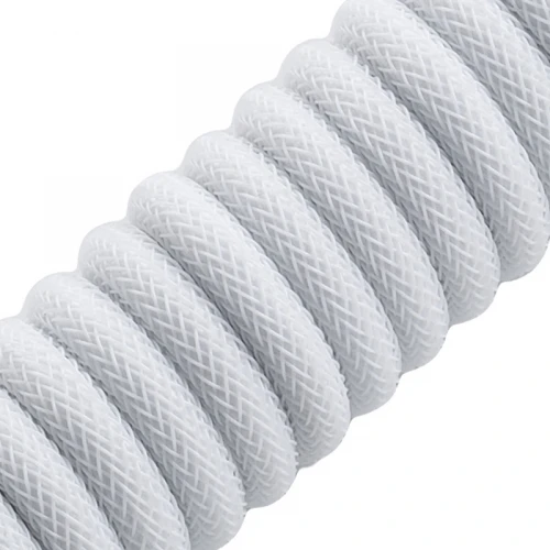 Kabel do klawiatury CableMod Pro Coiled Cable Glacier White (USB-C do USB-A) 1.5m