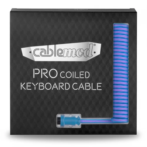 Kabel do klawiatury CableMod Pro Coiled Cable Galaxy Blue (USB-C do USB-A) 1.5m