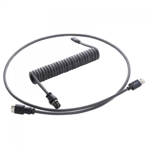 Kabel do klawiatury CableMod Pro Coiled Cable Carbon Grey (USB-C do USB-A) 1.5m