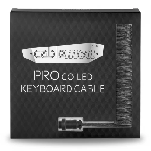 Kabel do klawiatury CableMod Pro Coiled Cable Carbon Grey (USB-C do USB-A) 1.5m