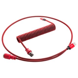 Kabel do klawiatury CableMod Pro Coiled Cable Republic Red (USB-C do USB-A) 1.5m