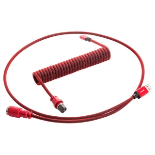 Kabel do klawiatury CableMod Pro Coiled Cable Republic Red (USB-C do USB-A) 1.5m