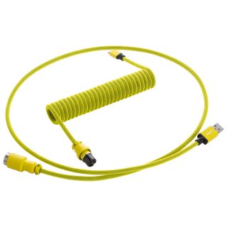 Kabel do klawiatury CableMod Pro Coiled Cable Dominator Yellow (USB-C do USB-A) 1.5m