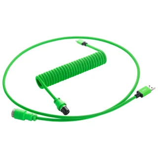 Kabel do klawiatury CableMod Pro Coiled Cable Viper Green (USB-C do USB-A) 1.5m