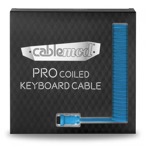 Kabel do klawiatury CableMod Pro Coiled Cable Spectrum Blue (USB-C do USB-A) 1.5m
