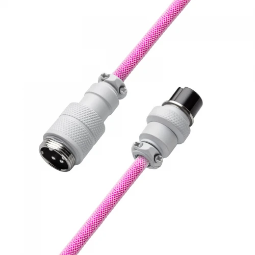 Kabel do klawiatury CableMod Pro Coiled Cable Strawberry Cream (USB-C do USB-A) 1.5m