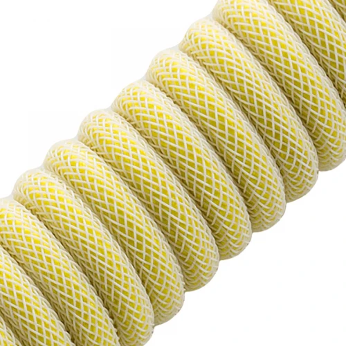 Kabel do klawiatury CableMod Pro Coiled Cable Lemon Ice (USB-C do USB-A) 1.5m
