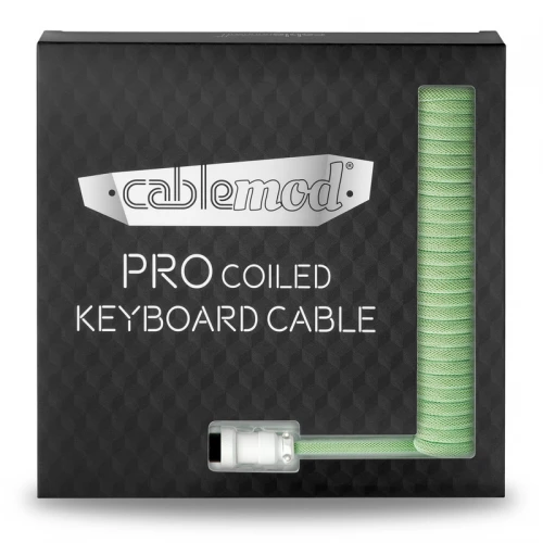 Kabel do klawiatury CableMod Pro Coiled Cable Lime Sorbet (USB-C do USB-A) 1.5m
