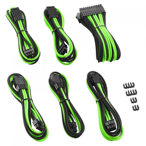 Zestaw przedłużaczy CableMod PRO ModMesh - black/light green