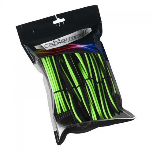 Zestaw przedłużaczy CableMod PRO ModMesh - black/light green