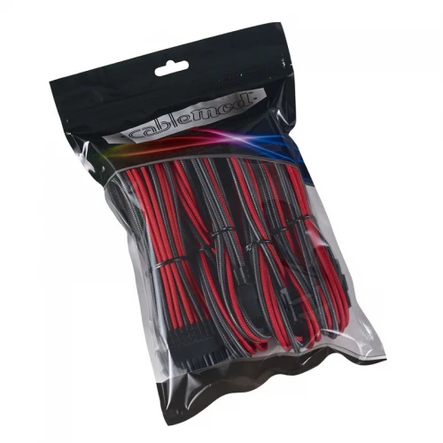 Zestaw przedłużaczy CableMod PRO ModMesh - carbon/red