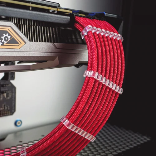 Grzebienie CableMod PRO Bridged Cable Comb - 12szt transparent